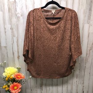 🍭Reba Brown Net Shirt with Undershirt